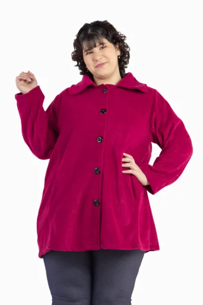 Saco de polar cuello recto